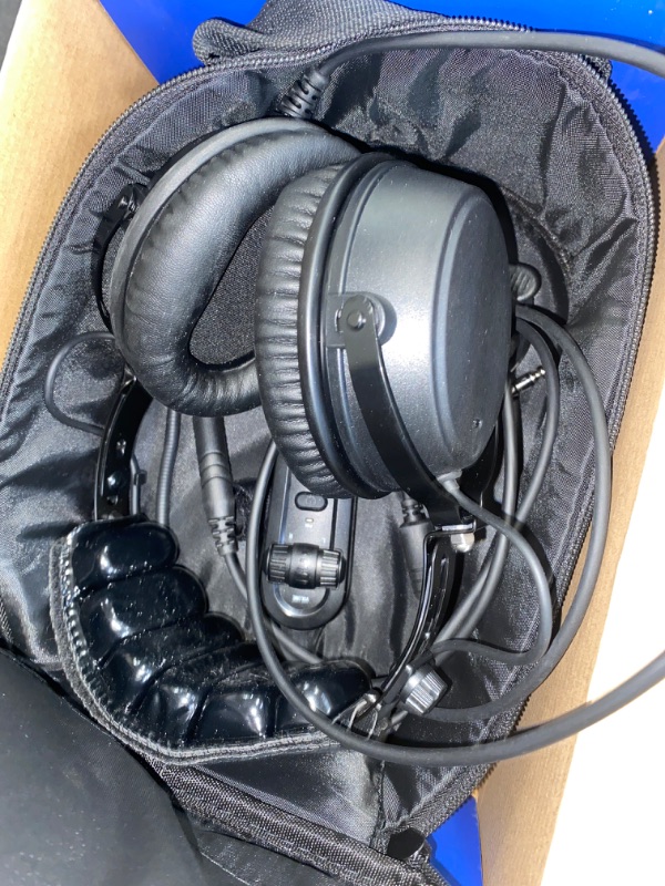Photo 2 of ANR Aviation Headset with Bluetooth, Active Noise Reduction, GA Dual Plugs, Comfortable Ear Seals, Includes Headset Bag
