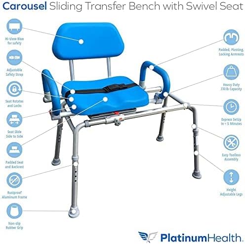 Photo 2 of Upgraded Heavy Duty Stainless Steel Shower Chair Seat,Strong Support 500LB Bariatric Bath Chair w/Arms and Back/Padded,Safety Anti-Slip Shower Stool,Adjustable Shower Seat for Elderly,Disabled
