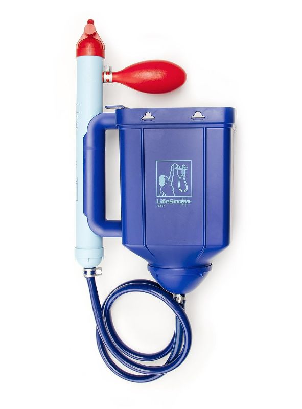 Photo 1 of LifeStraw Family 1.0 Portable Gravity Powered Water Purifier for Emergency Preparedness and Camping
