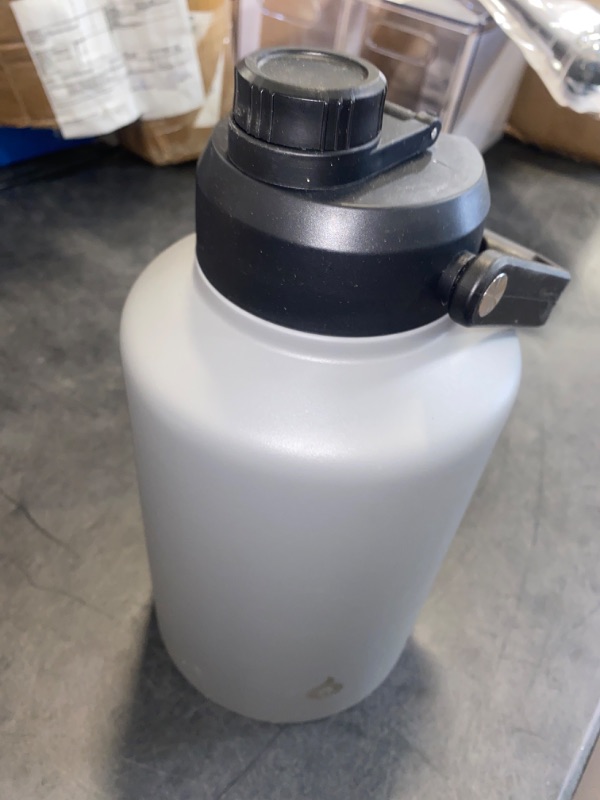 Photo 2 of BJPKPK One Gallon(128oz) Insulated Water Bottle, Dishwasher Safe Stainless Steel Thermos, BPA Free Jug with Ergonomic Handle & Anti-slip Bottom, Large Water Bottle, Grey
