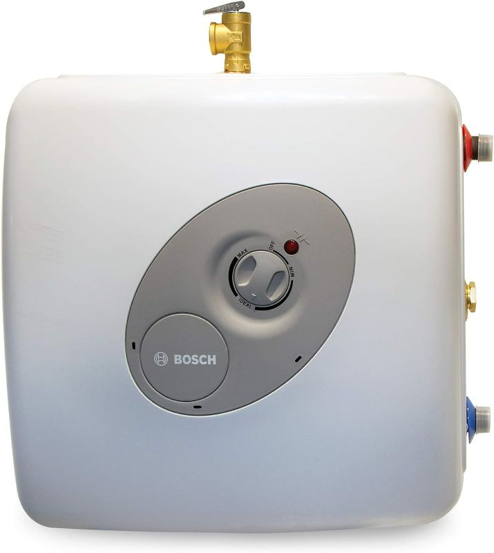 Photo 1 of Bosch Electric Mini-Tank Water Heater Tronic 3000 T 7-Gallon (ES8) - Eliminate Time for Hot Water - Shelf, Wall or Floor Mounted, White
