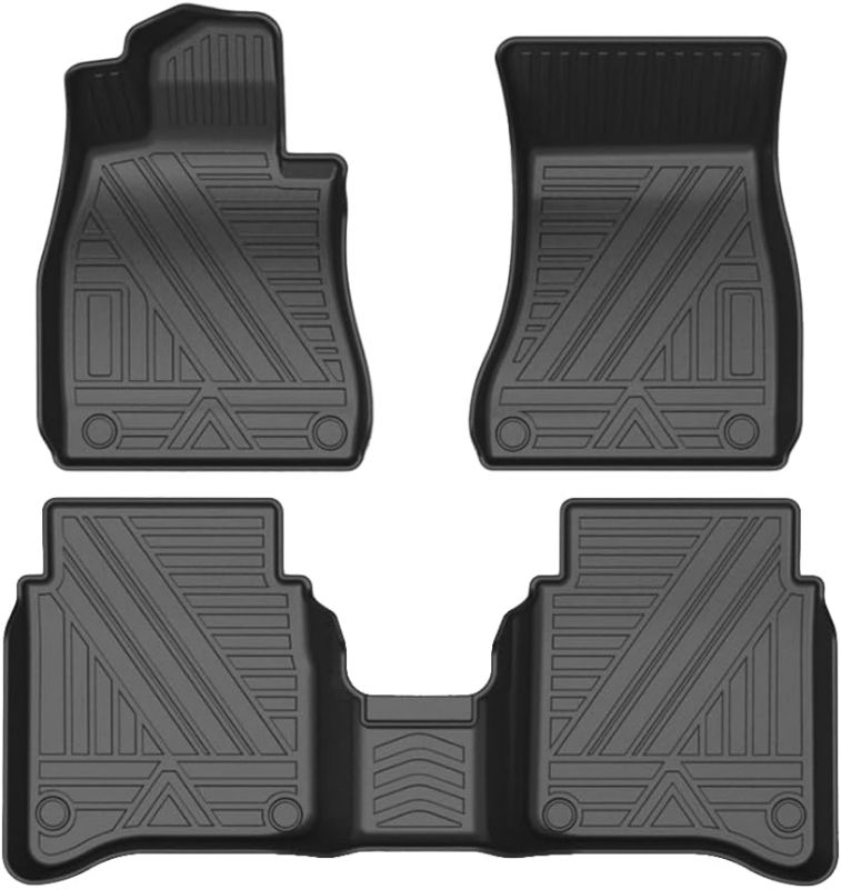 Photo 1 of Car Floor Mats Fit for Mercedes-Benz E-Class 2019-2023,All Weather TPE Rubber Floor Liners,Floor Liners Car Accessories Full Set Black
