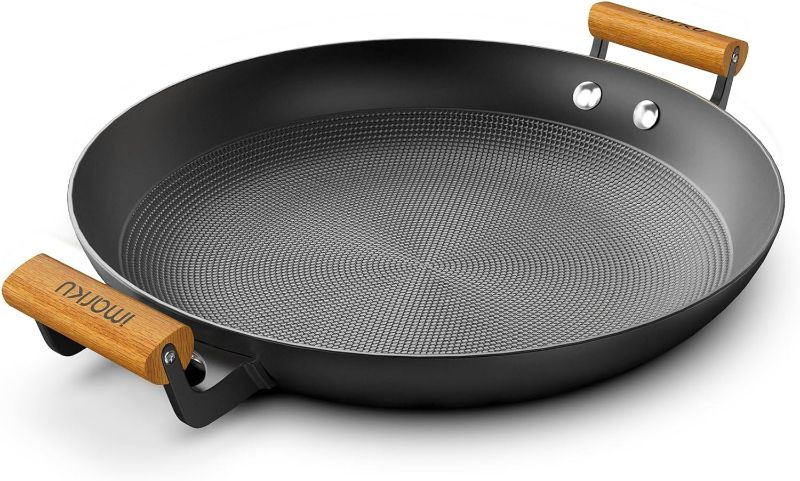 Photo 1 of imarku Non Stick Frying Pan, 14 Inch Large Cast Iron Skillets, Cooking Paella Pan with Stay Cool Handle, Nonstick Grill Pan Compatible with All Cooktops
