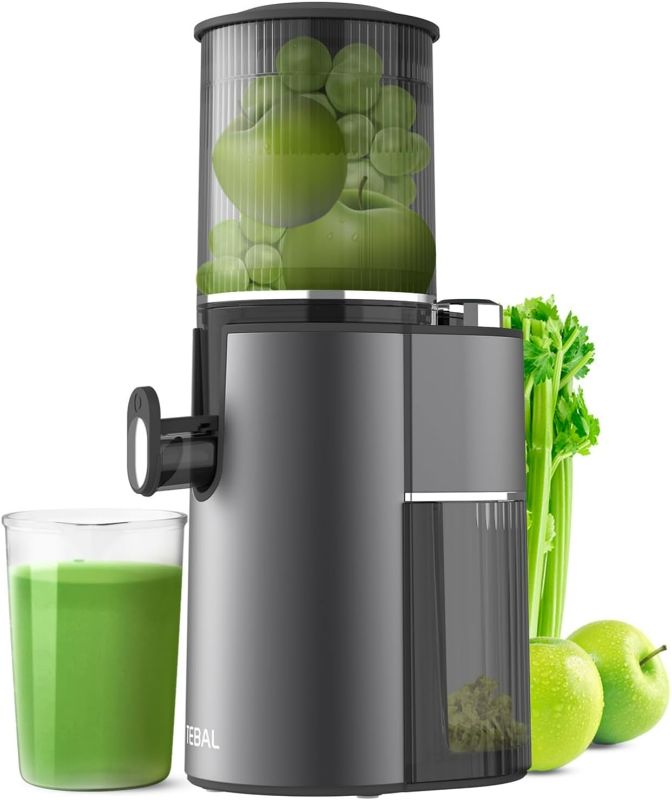 Photo 1 of Masticating Juicer, Master Cold Press Juicer with 4.1-inch (104mm) Extra Large Rotary Feed Chute, Slow Electric Juicer Machines with High Juice Yield for Fruits and Vegetables
