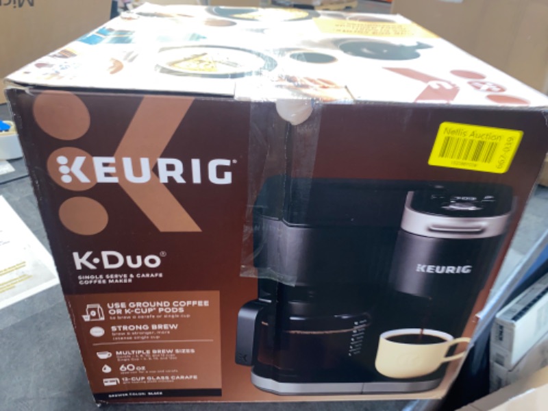 Photo 3 of Keurig K-Duo Coffee Maker, Single Serve and 12-Cup Carafe Drip Coffee Brewer, Compatible with K-Cup Pods and Ground Coffee, Black