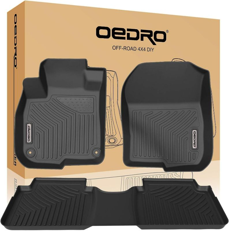 Photo 1 of OEDRO Floor Mats Fit for 2017-2022 Honda CR-V, Unique Black TPE All-Weather Guard Includes 1st and 2nd Row: Front, Rear, Full Set Liners
