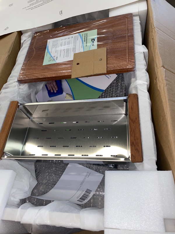 Photo 2 of Ruvati 32-inch Workstation Ledge Undermount 16 Gauge Stainless Steel Kitchen Sink Single Bowl - RVH8300
