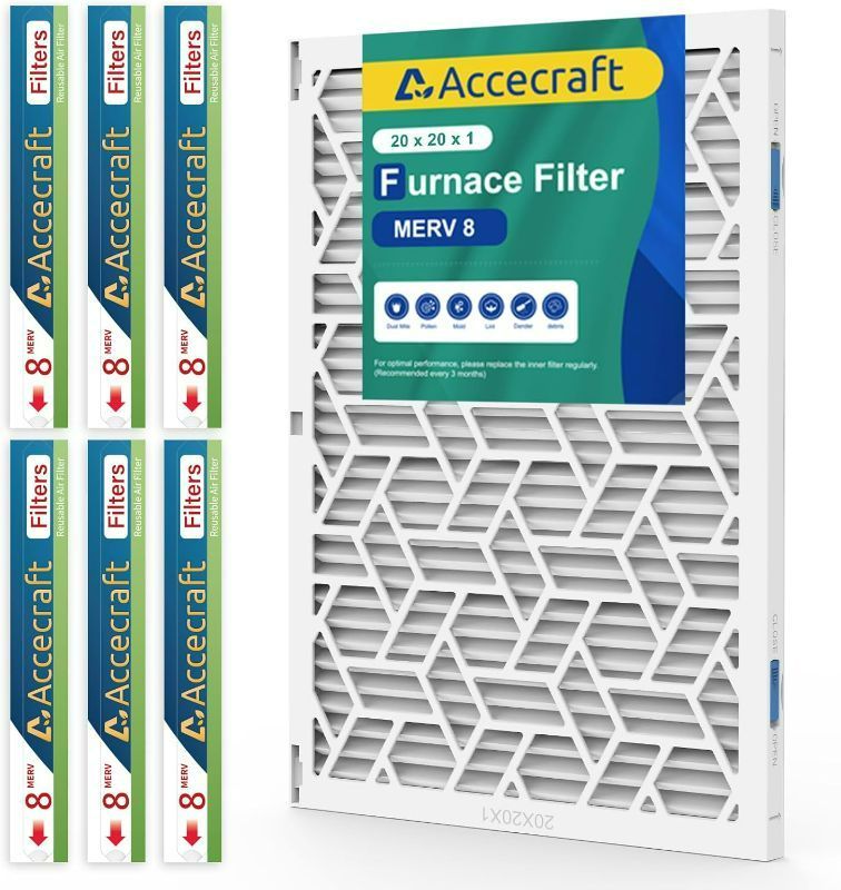 Photo 1 of 14x20x1 Air Filter MERV 8, Advanced Dust Defense,Cost-effective,1 Reusable ABS Frame + 6 Pack Replaceable, Quality Furnace Filter Media for AC & Furnace Applications,1 Frame+6 Filter