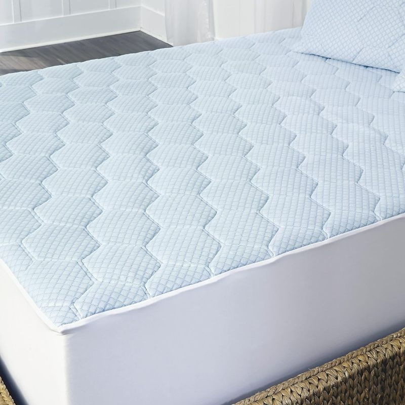 Photo 1 of Overstock Arctic Sleep Cooling Gel Memory Foam Mattress Topper with Skirt King
