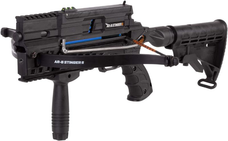 Photo 1 of AR-6 Stinger II Compact & Tactical - Black Pistol Repeating Crossbow with 6-Shot Integrated Magazine | Made with Polymer | Distances Up to 75-80 Ft | AR-Series
