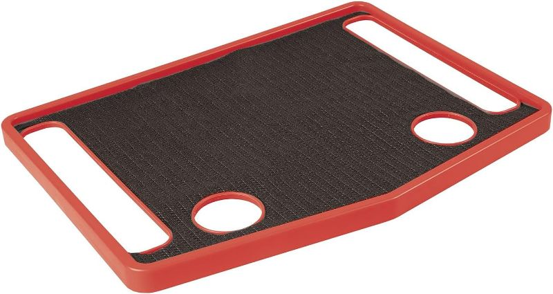 Photo 1 of Support Plus Walker Tray Table - Mobility Table Tray for Walker, Non Slip Walker Tray Mat, Walker Accessories Mat, Cup Holder for Walker (21"x16") - Red
