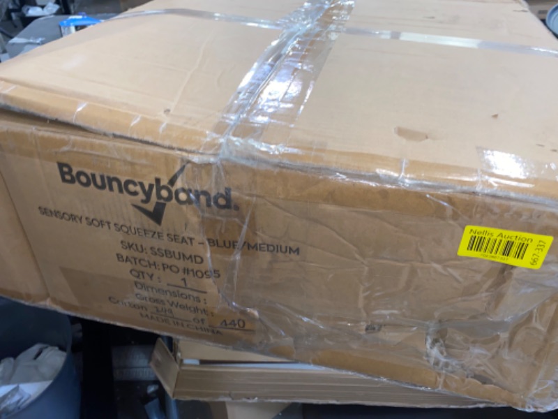 Photo 3 of BouncyBand Sensory Soft Squeeze Seat – 28” x 9” x 26” Flexible Seating for Ages 3-9 – Sensory Chair Offers a Gentle Squeezing Hug, Ideal for Use in The Classroom or at Home
