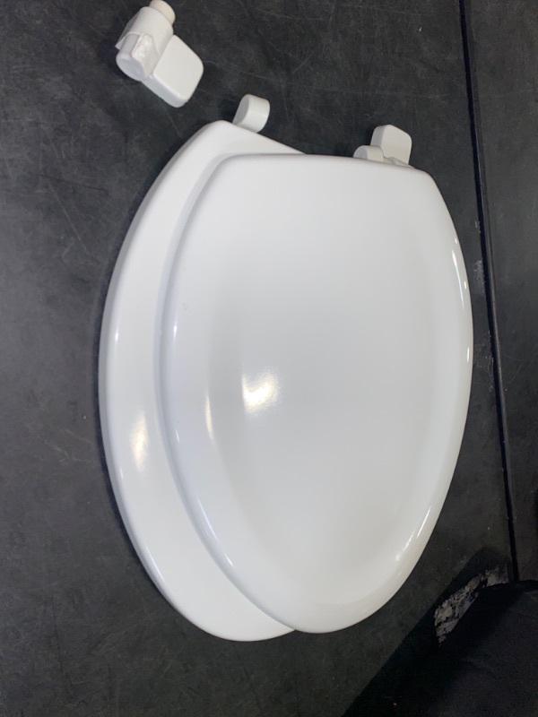 Photo 2 of KOHLER 20454-96 Ridgewood Quiet-Close Toilet Seat, Elongated, Biscuit
