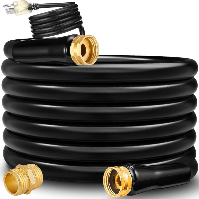 Photo 1 of 50 ft Heated Drinking Fresh Water Hose – Watering Line Freeze Protection Withstand Temperatures Down to -31°F – Lead&BPA Free, Anti-Freeze Heated Hoses for RV,Home,Garden, Outdoors,Camper,Trailer
