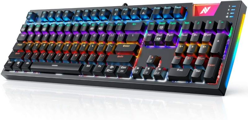 Photo 1 of Gaming Mechanical Keyboard K660, RGB Side LED and Backlit Keyboard USB Wired Computer Keyboard with OUTEMU Blue Switches, 104 Full Key-Rollover, Anti Ghosting Keyboard with IP42 Splash-Proof
