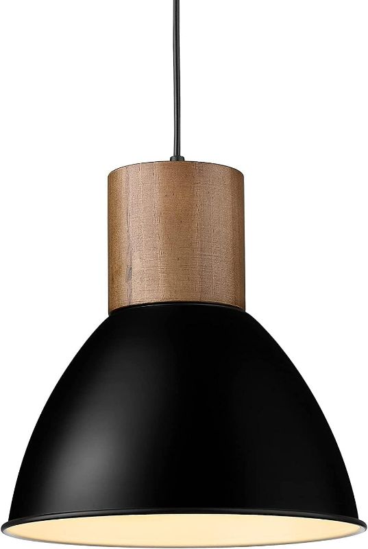 Photo 1 of Modern Style Black Pendant lamp,Hollow Craft Hanging lamp,Remote Control Light,Battery Operated lamp,Dimmable Light,Black Pendant Light,with Remote Control+Bulb+Charging Cable (Color : Black)
