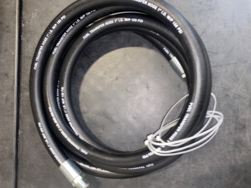 Photo 2 of EVIL ENERGY 3/4" Fuel Transfer Hose,Farm Fuel Hose for Dispensing Diesel Gasoline Kerosene Biodiesel 12FT
