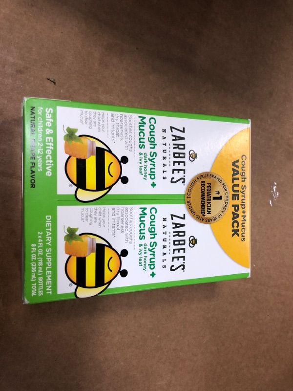 Photo 2 of Children's Twin Pack Cough Syrup with Dark Honey Daytime - Natural Grape Flavor (254 x 2) Daytime Twin Pack - Grape---EXP DATE 02/2024 