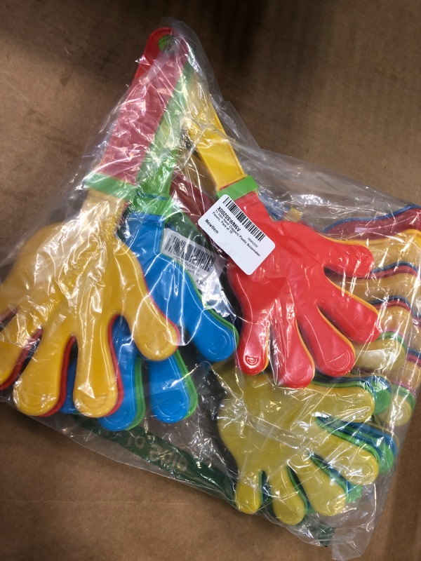 Photo 2 of 11 Inch Hand Clappers Plastic Noisemaker Favors, Pack of 10

