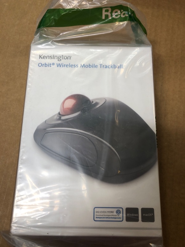 Photo 2 of Kensington Orbit Wireless Mobile Trackball, 2.4 Ghz Frequency/30 Ft Wireless Range, Left/Right Hand Use, Black/red