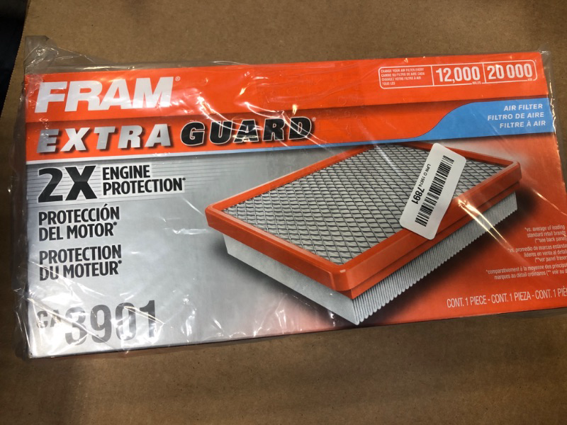 Photo 1 of FRAM Extra Guard Engine Air Filter Replacement,   3901 for Select Chevrolet, Dodge, Jeep and Mitsubishi Vehicles