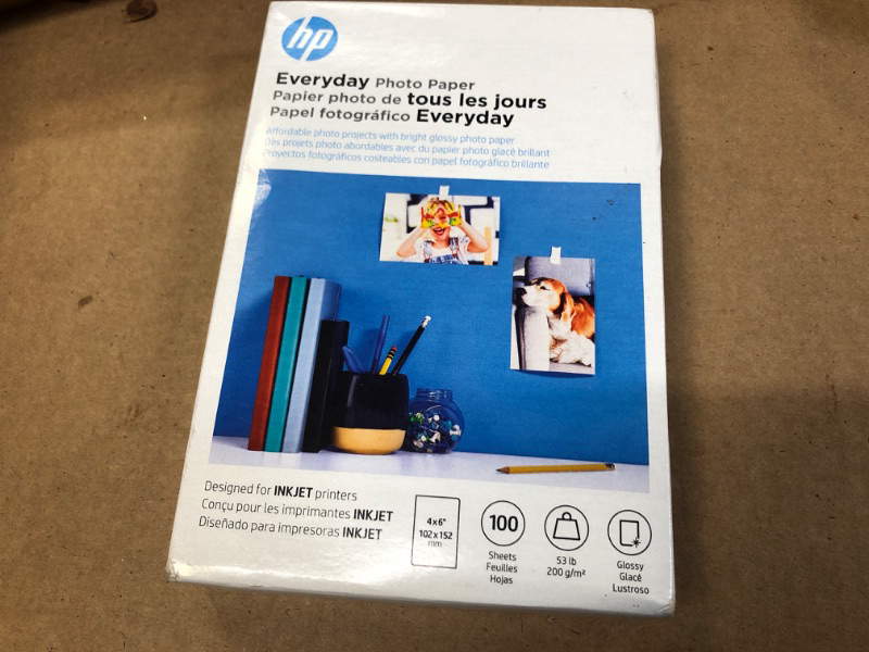 Photo 1 of HP Everyday Glossy Photo Paper 100 Sheets - CR759A 4X6in