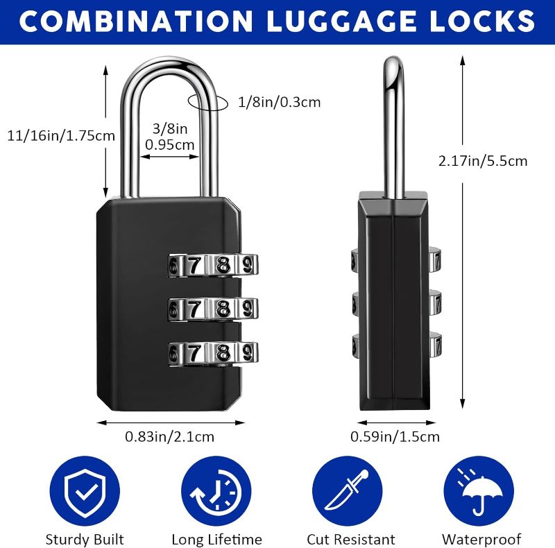 Photo 1 of 3 Small Combination Lock 3 Digit Combination Lock Small  