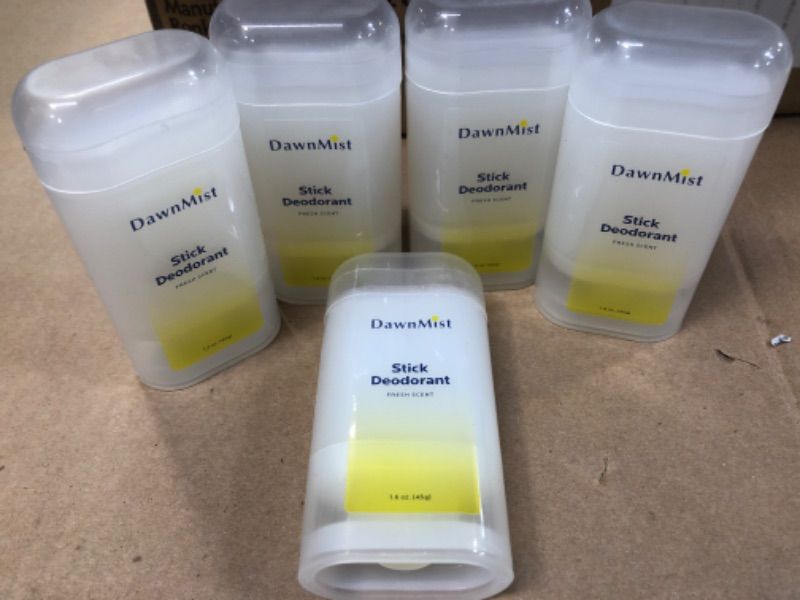 Photo 1 of 5pcs-(MINI TRAVEL SIZE)------Dukal Dawn Mist Stick Deodorant, Fresh Scent 1.6 oz. Clear 
