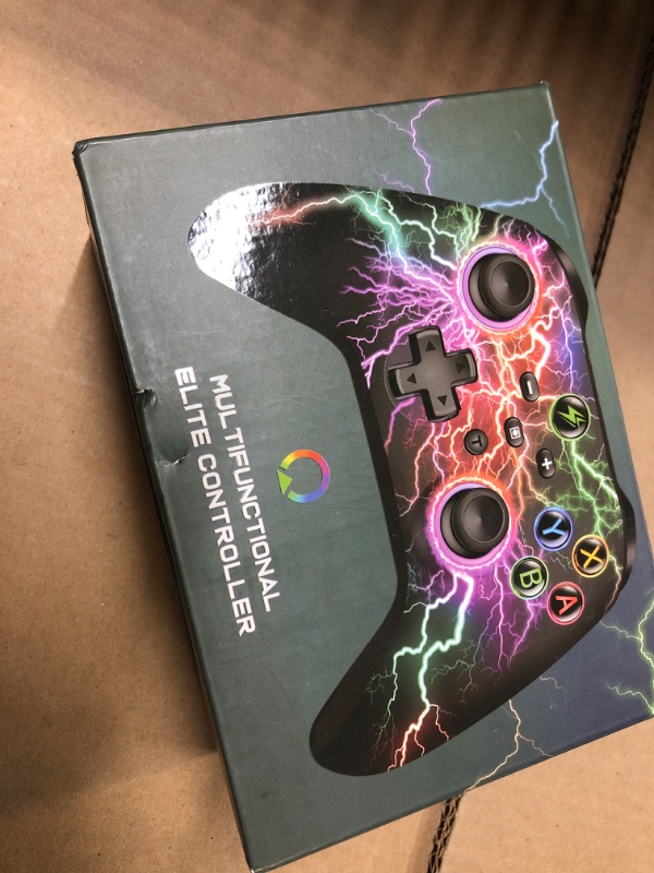 Photo 1 of Wireless Switch Pro Controller for Nintendo Switch Controller/Switch Lite/Switch OLED, LED Light Multi-Platform Windows PC IOS Android Switch Gamepad Remote with Cool RGB/Programmable/Motion Control/Vibration/Turbo/Wakeup