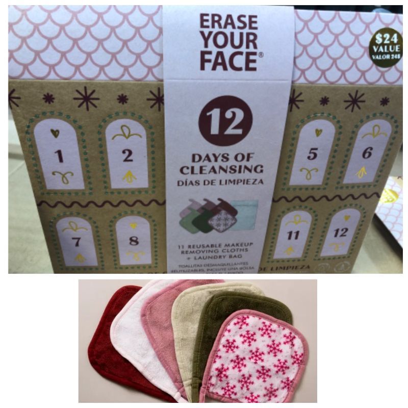 Photo 1 of 12 Days of Cleansing Reusable Makeup Removing Cloths Advent Calendar
