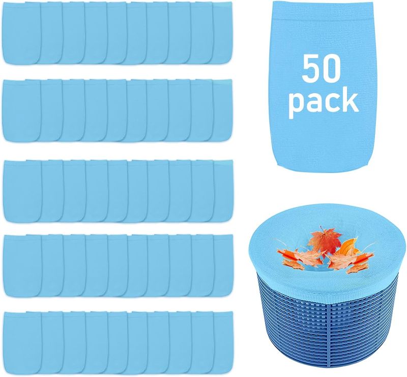 Photo 1 of 
FOVERN1 50 Pack Pool Skimmer Socks, Reusable Effective Filter Basket to Save Pumps, Filters, Baskets, and Skimmers, Pool Savers Socks Net for In-Ground and...