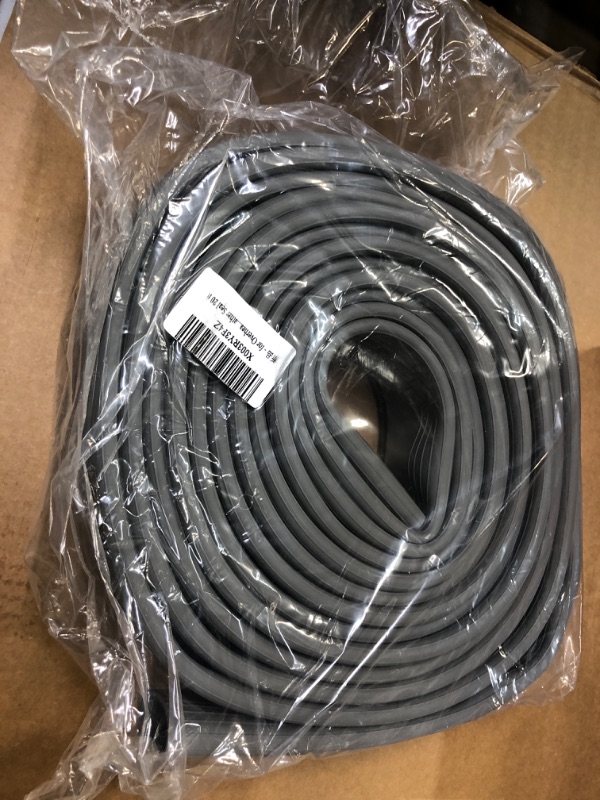 Photo 2 of 20 ft Garage Door Bottom Weather Seal Rubber Weather Stripping, P Bulb Garage Door Seal Replacement for Weatherproofing and Overhead Garage Door Bottom Seal 180 189 280 288 281 399 391 390 381 (Gray) 20 Feet