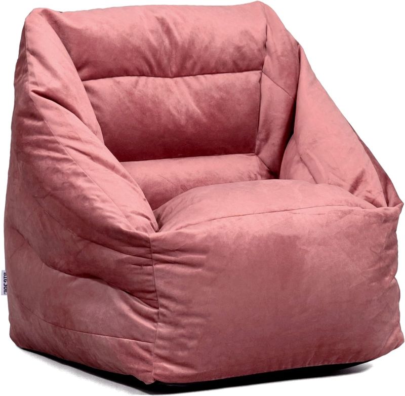 Photo 1 of Big Joe Aurora Bean Bag Chair, Toasted Mauve Velvet, Soft Polyester, 2.5 feet
