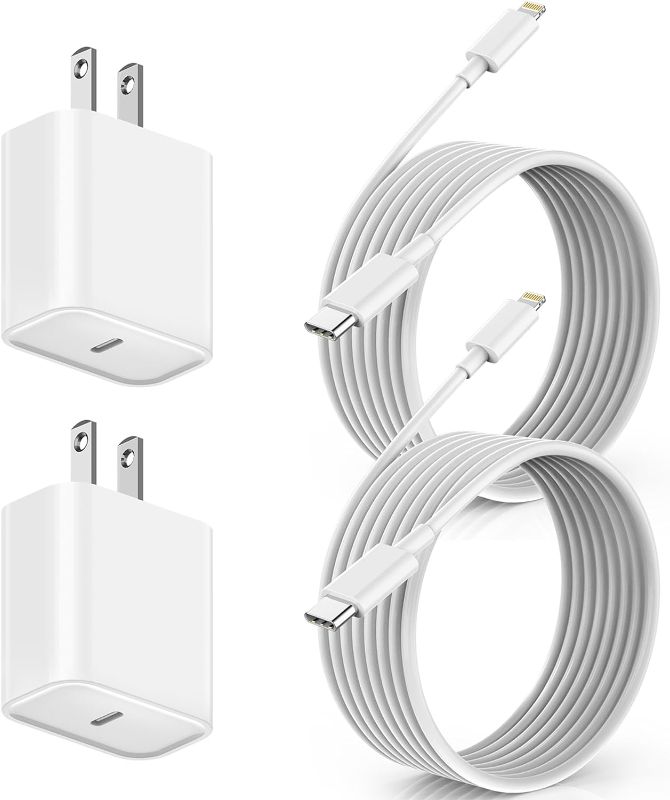 Photo 1 of Fast Charger iPhone Cord,Long iPhone Charging Cable [Apple MFi Certified]2Pack PD USB Type C Apple Charger Fast Charging 6FT Apple Cord Lightning Cable for iPhone 14/13/12/11 Pro Max/XR/XS/SE2022/iPad
