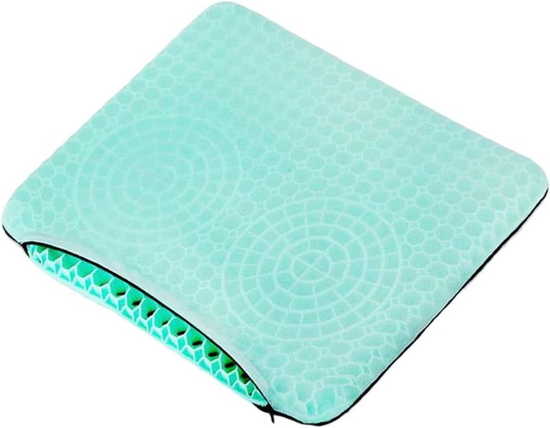 Photo 1 of predolo Gel Seat Cushion, Breathable Large & Thick Seat Pad Desk Chair Cushion for Comfortable, Cushion with Cover
