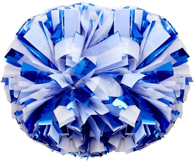 Photo 2 of Cheerleading Pom Poms with Baton Handle for Team Spirit Sports Dance Cheering Kids Adults