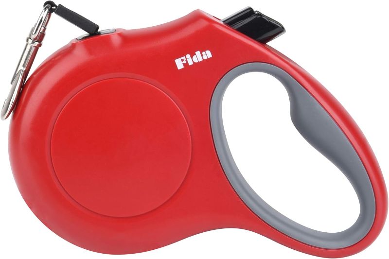 Photo 1 of Fida Retractable Dog Leash, 16 ft Dog Walking Leash for Small Dogs up to 26lbs, Tangle Free, Red
