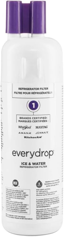 Photo 2 of everydrop by Whirlpool Ice and Water Refrigerator Filter 1, EDR1RXD1, Single-Pack , Purple
