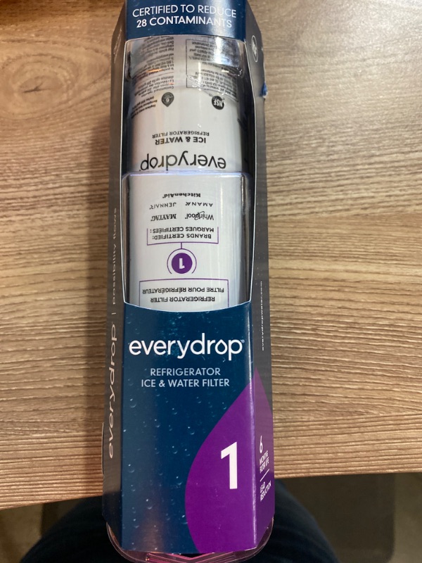 Photo 3 of everydrop by Whirlpool Ice and Water Refrigerator Filter 1, EDR1RXD1, Single-Pack , Purple
