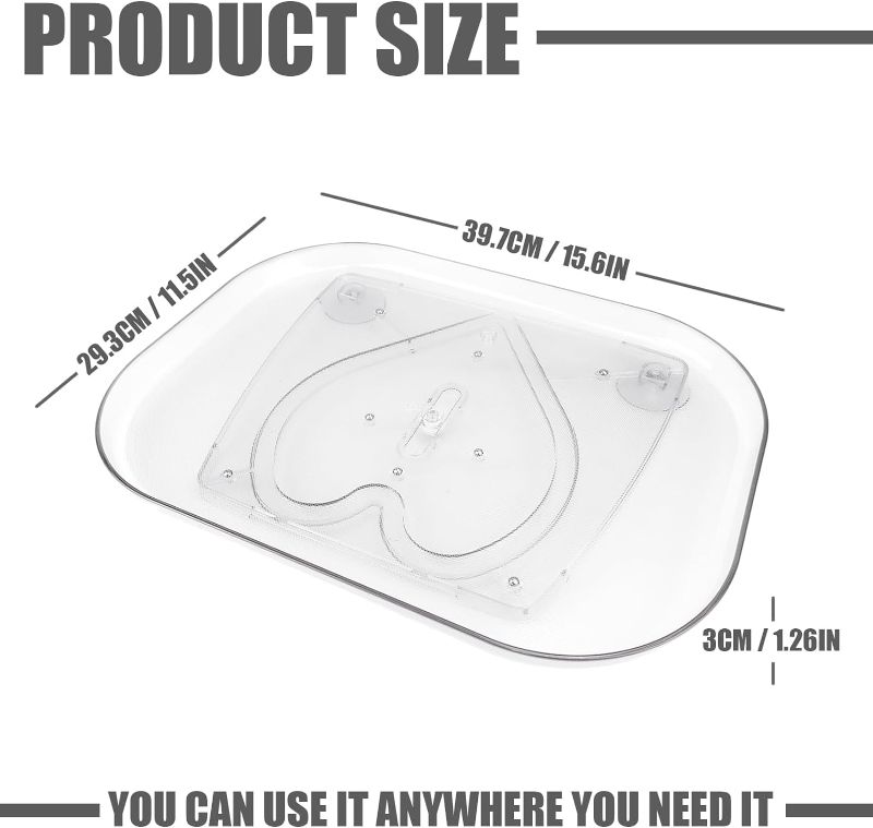 Photo 2 of Square Lazy Susan for Refrigerator, 15.8''x 11.8'' 360° Rotate Clear Rectangular Turntable Organizer for Countertop Fridge Organizers and Storage for Kitchen,Home,Office
SET OF 2