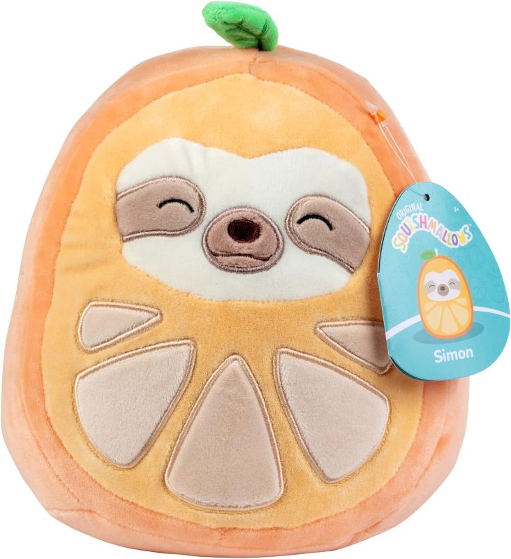 Photo 1 of Squishmallows 8" Simon The Orange Sloth Plush - Officially Licensed Kellytoy Plush - Collectible Soft & Squishy Stuffed Animal Toy - Add Simon to Your Squad - Gift for Kids, Girls & Boys. 12"
