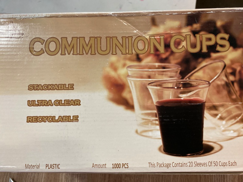 Photo 2 of Bekith 1000 Pack Communion Cups, Plastic Disposable Cup Fits Standard Holy Communion Trays, 0.5 Ounce, Clear
