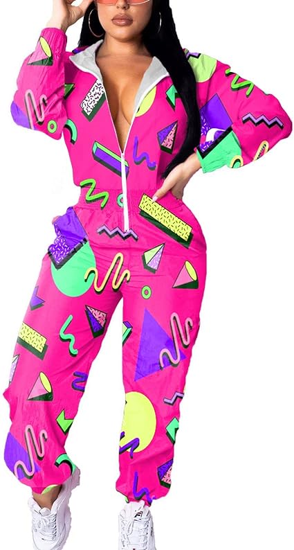 Photo 1 of EOSIEDUR Women's Pullover Hoodies Jumpsuit Zipper Jacket Windbreaker Elastic Waistband Pants One Piece Outfits Tracksuit Set
