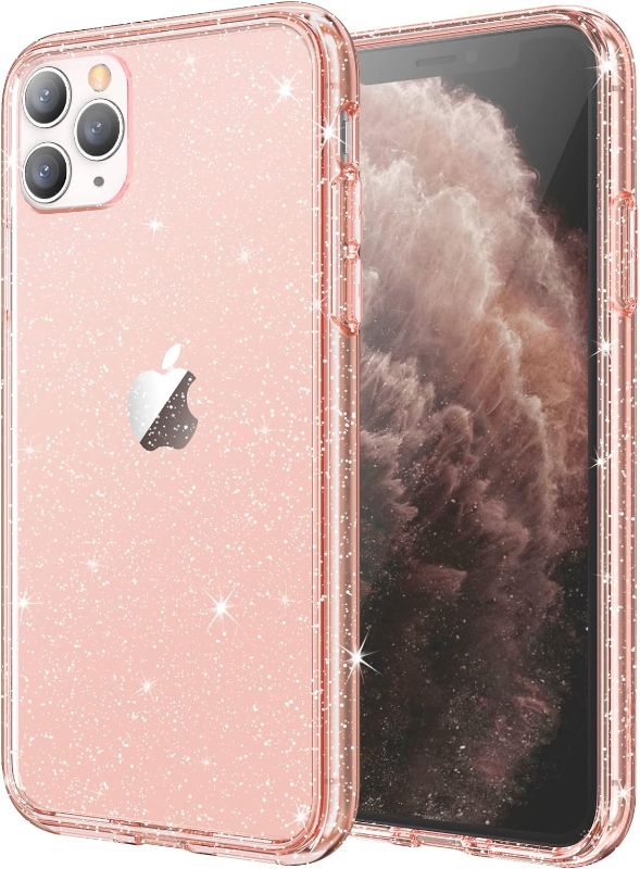 Photo 1 of JETech Glitter Case for iPhone 11 Pro, 5.8-Inch, Bling Sparkle Shockproof Phone Bumper Cover, Cute Sparkly for Women and Girls (Rose Gold)
