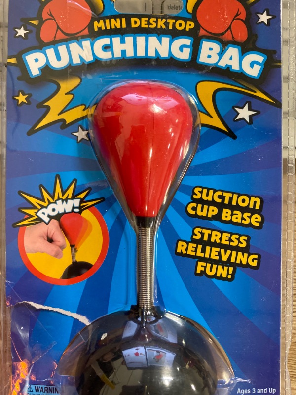 Photo 3 of Stress Buster Desktop Punching Bag - Suctions to Your Desk, Raipoment Heavy Duty Stress Relief Ball, Funny Gifts for Boss or Coworker, Perfect for Kids and Adults, Easter

