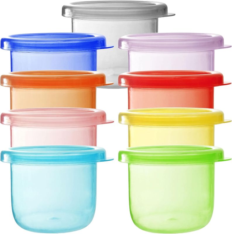 Photo 1 of Youngever 9 Pack Snack Containers, Meal Prep Containers, Sauce Containers, Small Food Storage Containers with Lids, Condiment Cups Containers with Lids, Dressing Container (4 Ounce)
