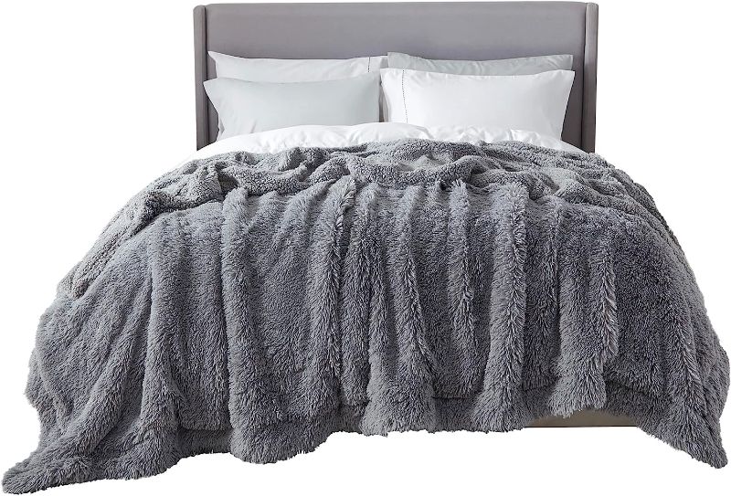 Photo 1 of Bedsure Faux Fur Blanket - Soft, Fluffy Sherpa, Cozy Warm King Size Decorative Gift, 108x90 Inches, 640 GSM
