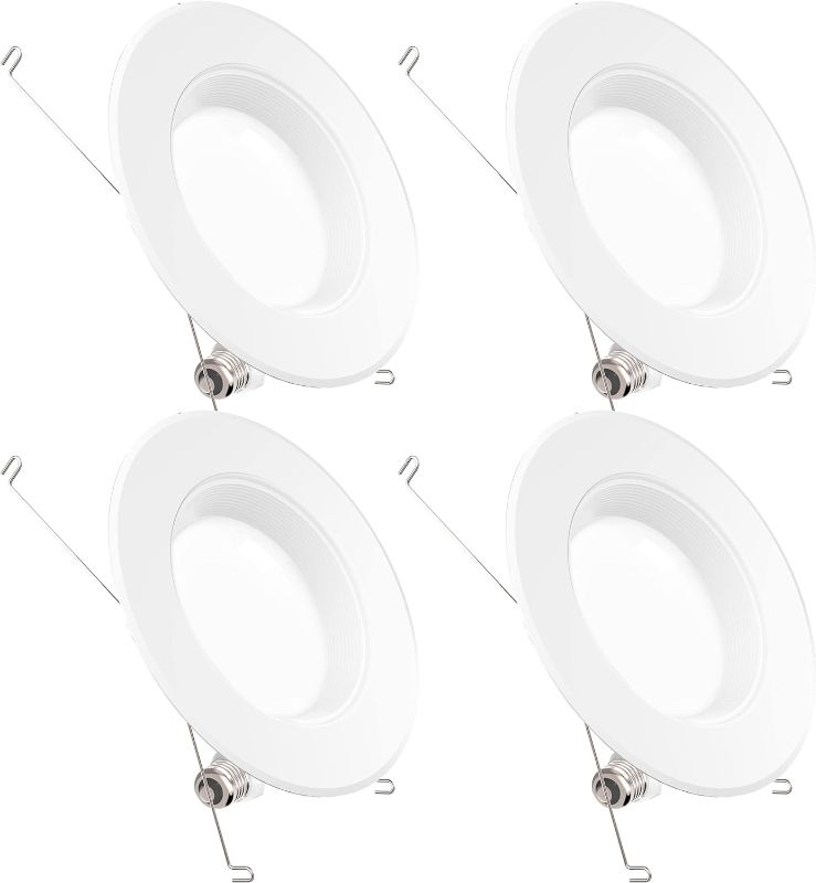 Photo 1 of Sunco Lighting 4 Pack Retrofit LED Recessed Lighting 6 Inch, 5000K Daylight, Dimmable Can Lights, Baffle Trim, 13W=75W, 965LM, Damp Rated - Energy Star
