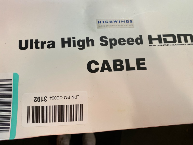 Photo 2 of Highwings 8K@60 HDMI Cable 10FT/3M, 48Gbps 2.1 High Speed HDMI Braided Nylon 4K120 144Hz RTX 3090 eARC HDR10 4:4:4 HDCP 2.2&2.3 Compatible for PS5, PS4, UHD TV and PC
