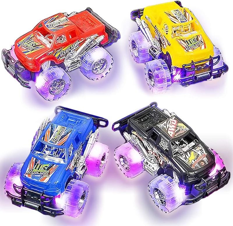 Photo 1 of ArtCreativity Light Up Monster Trucks for Boys and Girls, Toy Truck Set, Monster Trucks for Boys 3 4 5 6 7 8 Years Old, Toddler Monster Truck Toys, Light Up Trucks, for Kids, Light Up Toys for Boys
